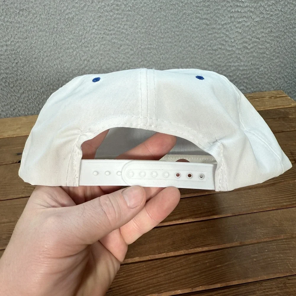 Vintage Lawrence‎ Brand Hat Adult White Snapback Cap Hunting Grunge Skater 90s